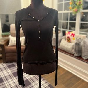 Urban outfitters out from under black top with buttons
